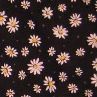 Black wtih daisys