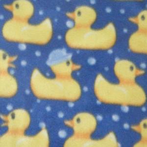 Blue with rubber ducks fleece