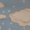 Light Blue clouds & stars flannel