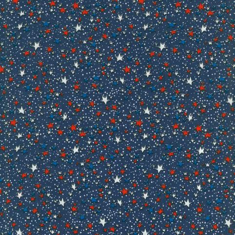Navy stars fabric