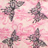Pink with black butterflys